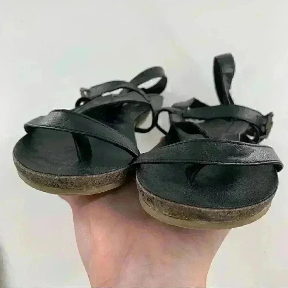 Blowfish womens sandals size 7 black faux leather boho Bohemian festival - Picture 10 of 13